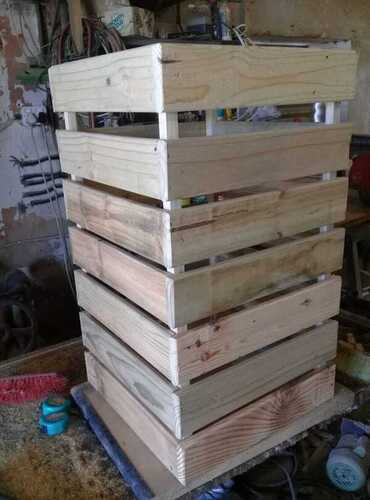 recycled wooden bins